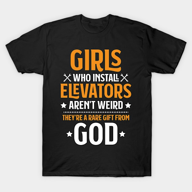 Elevator Mechanic Elevator Installer T-Shirt by Krautshirts